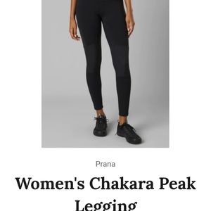 Prana Black Chakra Legging Medium